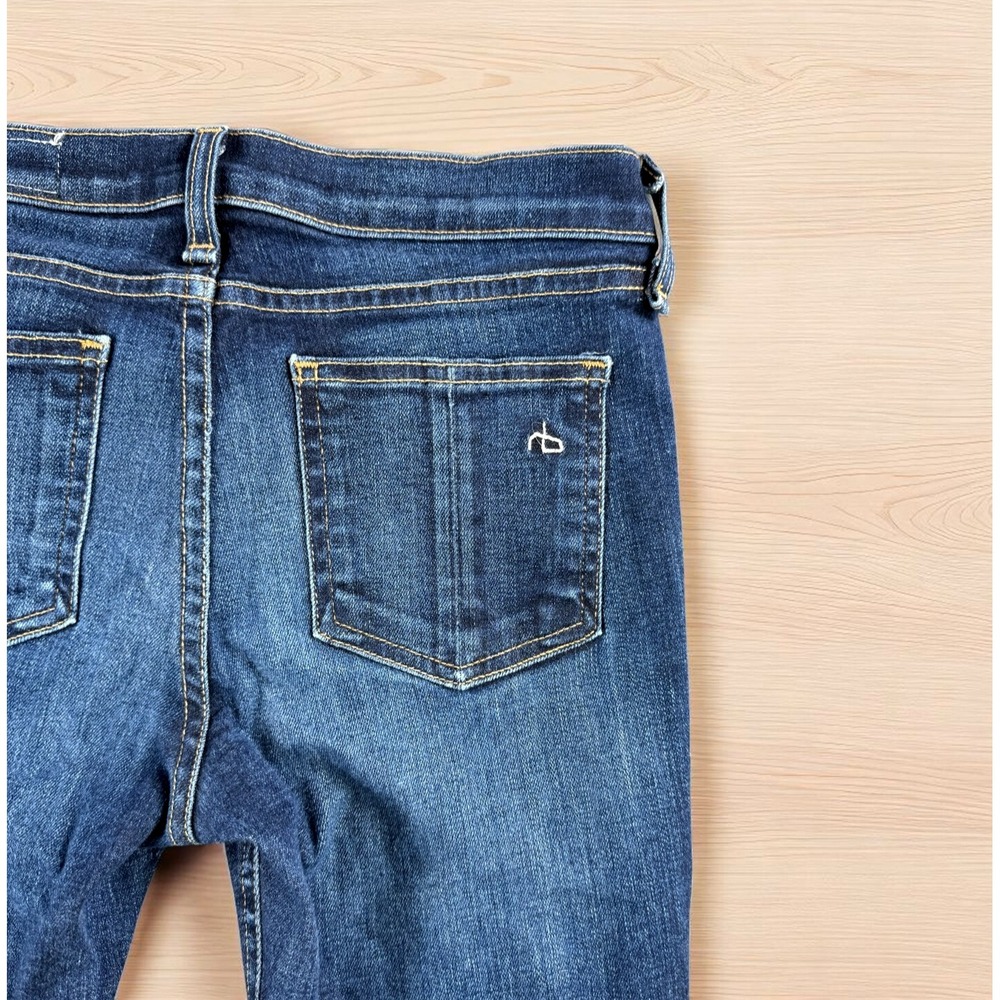 Rag & Bone "Kensington" Jeans Women 26 Skinny Whiskered Stretch 28x29 Low Rise - Picture 1 of 11